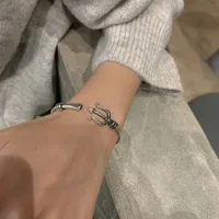Promotion Poseidon Trident Design Retro Thai Silver Female Bangle Jewelry For Women Christmas Gifts No Fade 2