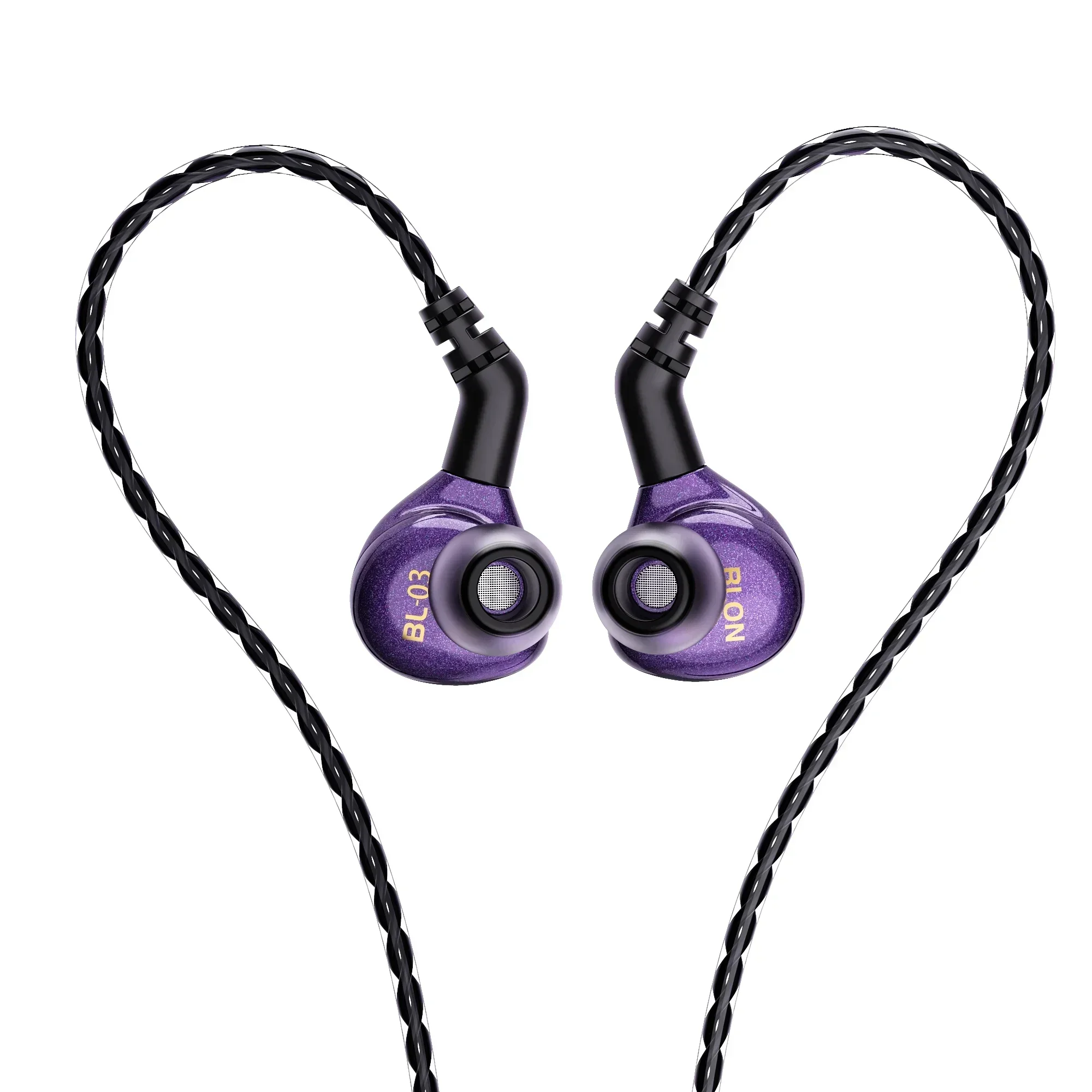 BLON BL-03 BL03 In Ear Earphone 10mm Carbon Diaphragm Dynamic Monitor Gaming Wired Headset 2PIN Cable BL-05BL-03