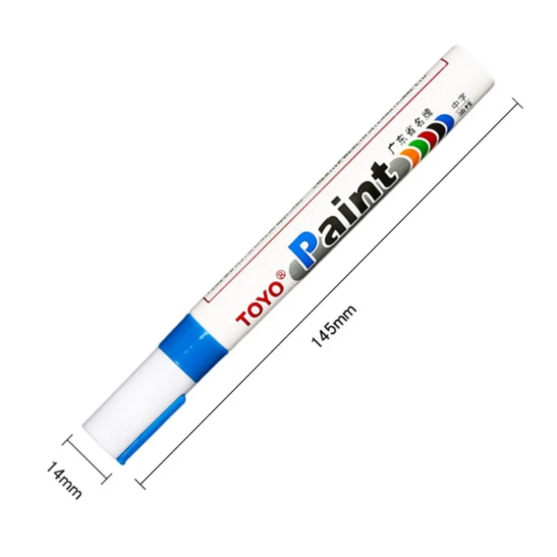 금속 영구 페인트 마커 펜 방수 자동차 타이어 타이어 트레드 고무 낙서 터치 스크래치 젖은 왁스 형광펜 흰색 마커