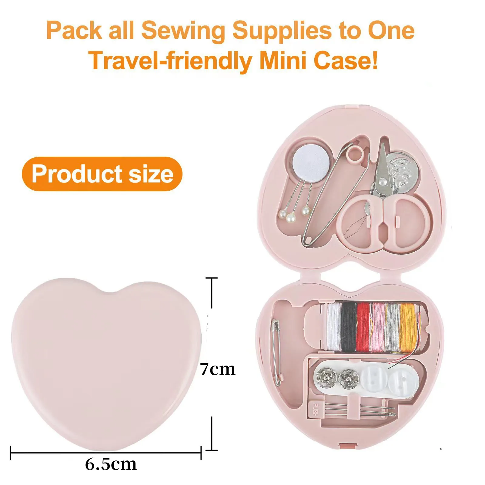 1 Pack Sewing Kit 200pcs Sewing Set Portable Sewing Accessories For  Beginners