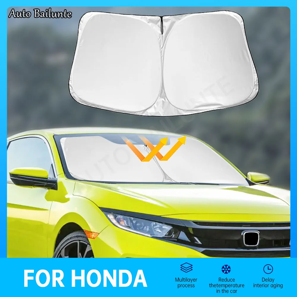 

Car Front Windshield Sun Shade Foldable Sunshade Protector For Honda Civic 2016-2021 Anti-UV Sun-proof Accessories
