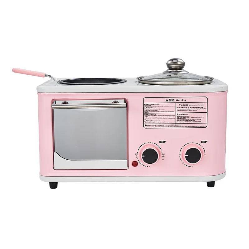 Household Oven Toaster Three-in-one Breakfast Making Machine Multifunctional Breakfast Machine Egg Frying Pan
