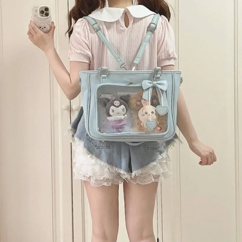 White Shoulder Crossbody Sac Ladies Large Capacity Shopping Messenger Tote Leisure PU JK Handbags Itabag 4