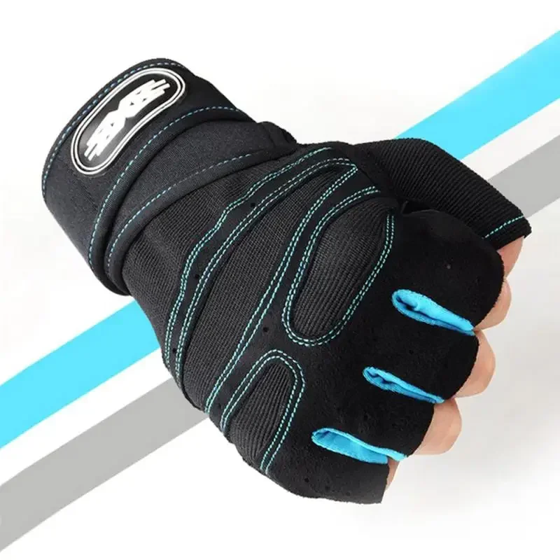 Gym Fitness Heavyweight Training Gloves Men women Body Building Half Finger Non-Slip Gloves Wrist Support Weightlifting Sports 4