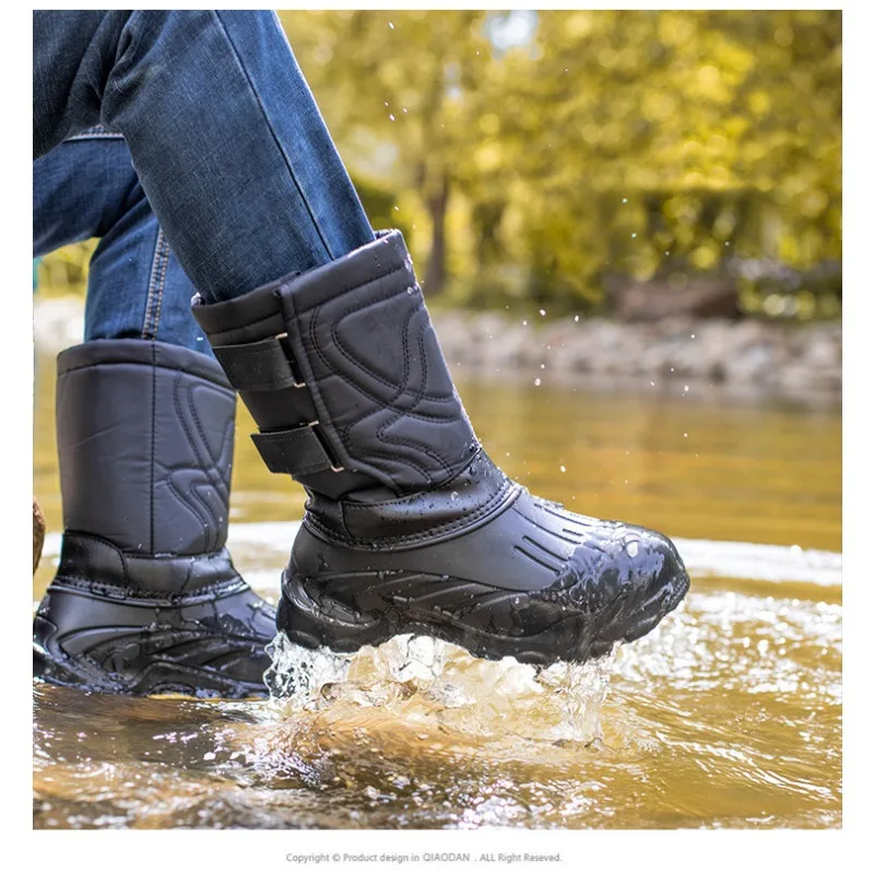 Chaussures pêche hiver chaudes épaisses antidérapantes étanches neige waders équipement pêche