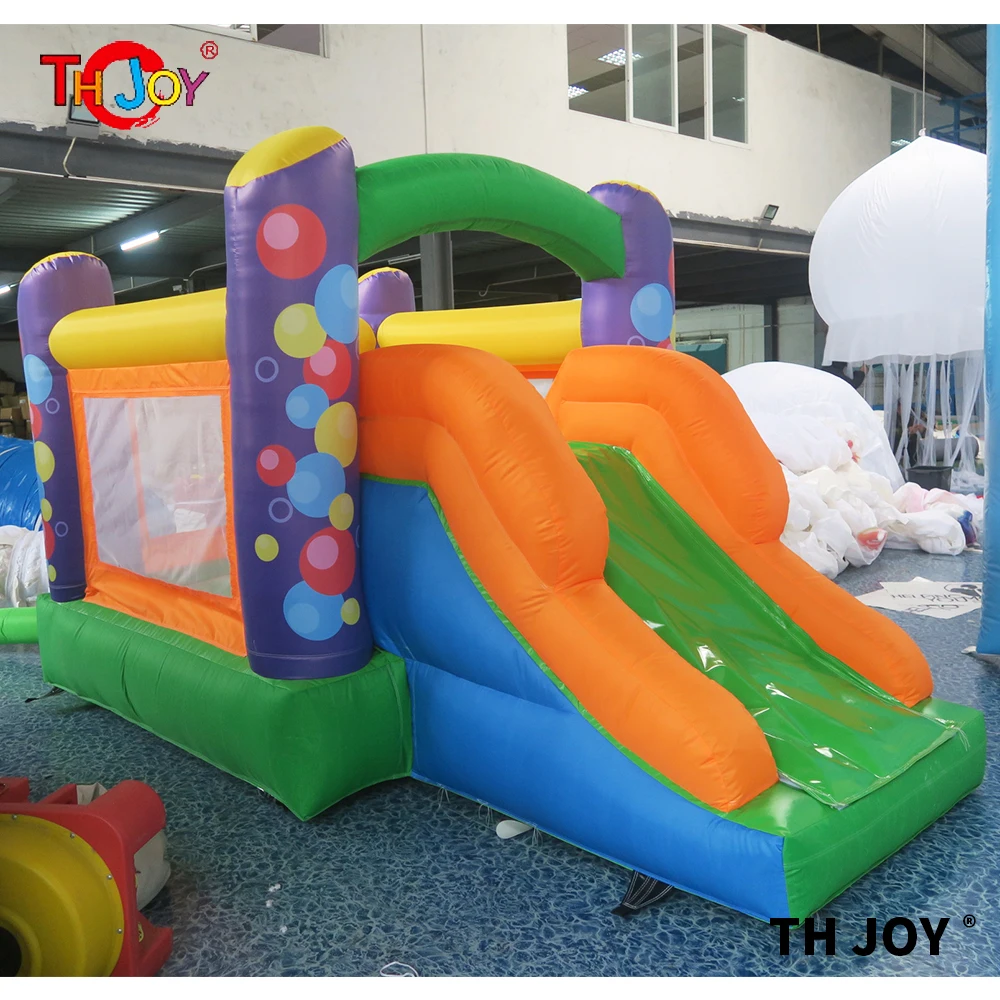 

Надувной домик для прыжков на заднем дворе с горкой 3,5x2,5 м, детский домик для прыжков 5-12, батут с воздуходувкой