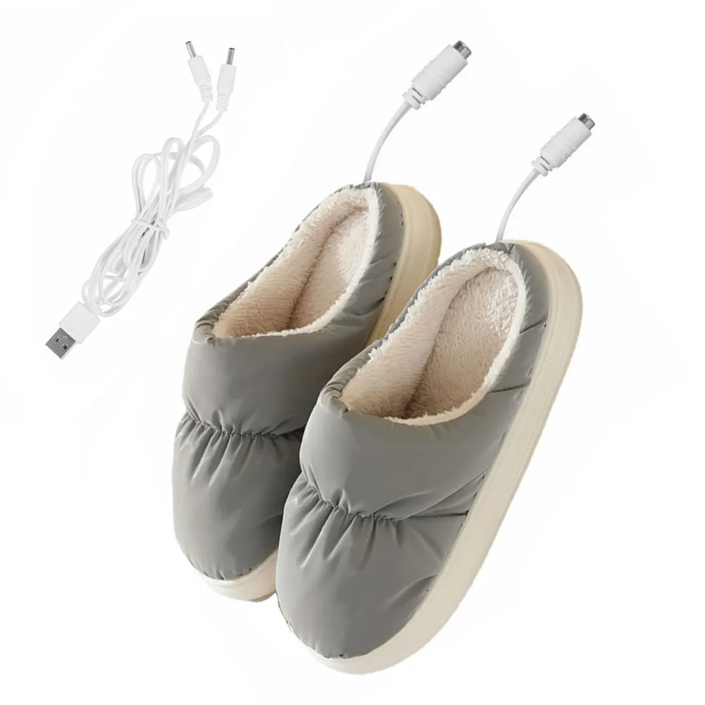 

USB Heated Slippers Electric Heating Slippers Comfortable Foot Warmer Boots Stay Warm Heated Slippers USB Foot Warming Boots