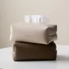Creative and minimalist leather tissue box, living room light luxury home decor paper box 1