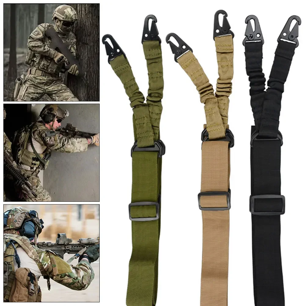 Tactical Gun Sling Shooting Adjustable 1/2/3 Point Bungee Airsoft Rifle Strapping Belt Hunting Hiking Accessories gun sling