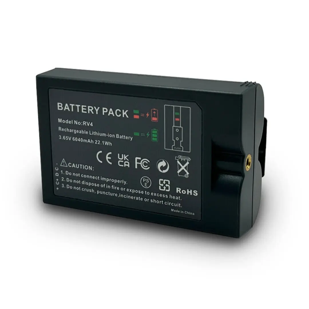 Batteria del campanello dell'anello 6040mAh 3.65V RV4 per il video campanello 2/3/4, camma del bastone dell'anello sostituiscono solare V4, macchina fotografica del campanello della porta