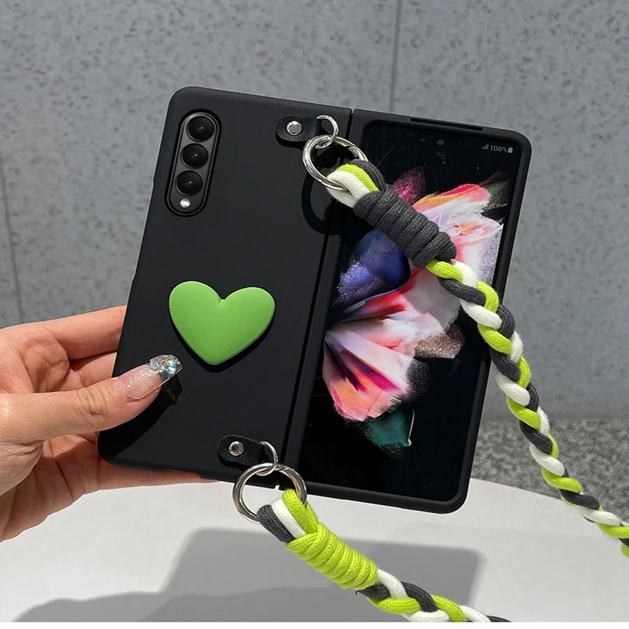 Creatività Custodia A Tracolla Fai Da Te Per Samsung Galaxy Z Fold 3 Fold 2 Fold 4 3D Love Cover Per Pc Ultra Sottile