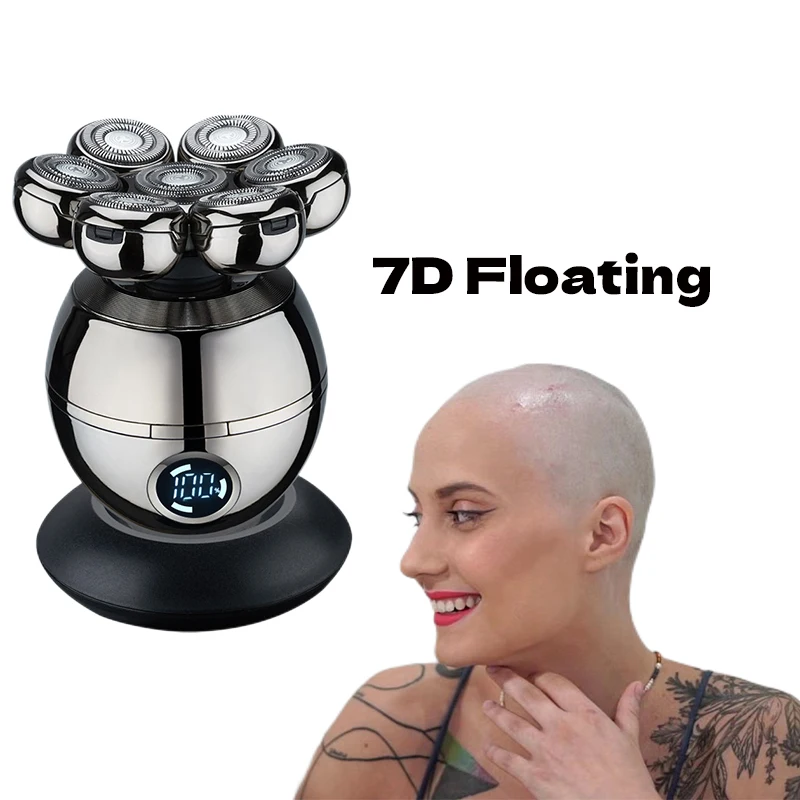 7DFloatingElectricHeadShaverforBaldMen5in1CutterBeardTrimmer