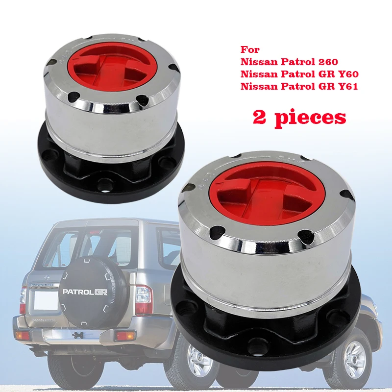 2 pieces Free Wheel Locking Hubs for NISSAN Patrol 260 GR Y60 GR Y61 TATA Sumo All, for FORD