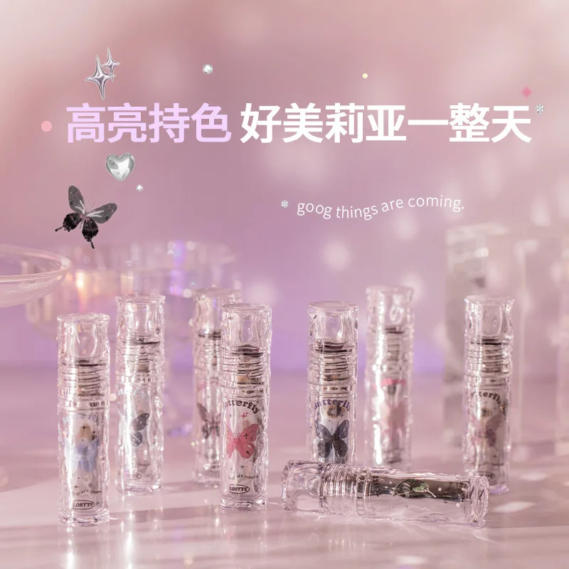FLORTTE Mirror Water Glazed Lip Gloss Long Lasting Moisturizing Plumping Fade Lip Lines Lip Glaze Not Easy to Stain Cup Lipstick 2