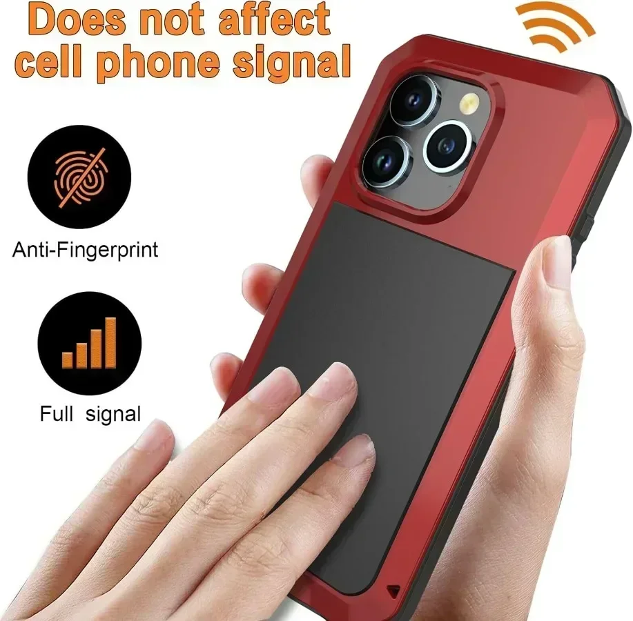 Tank Armor Metal Case with Aluminum Screw and Shockproof Glass Screen