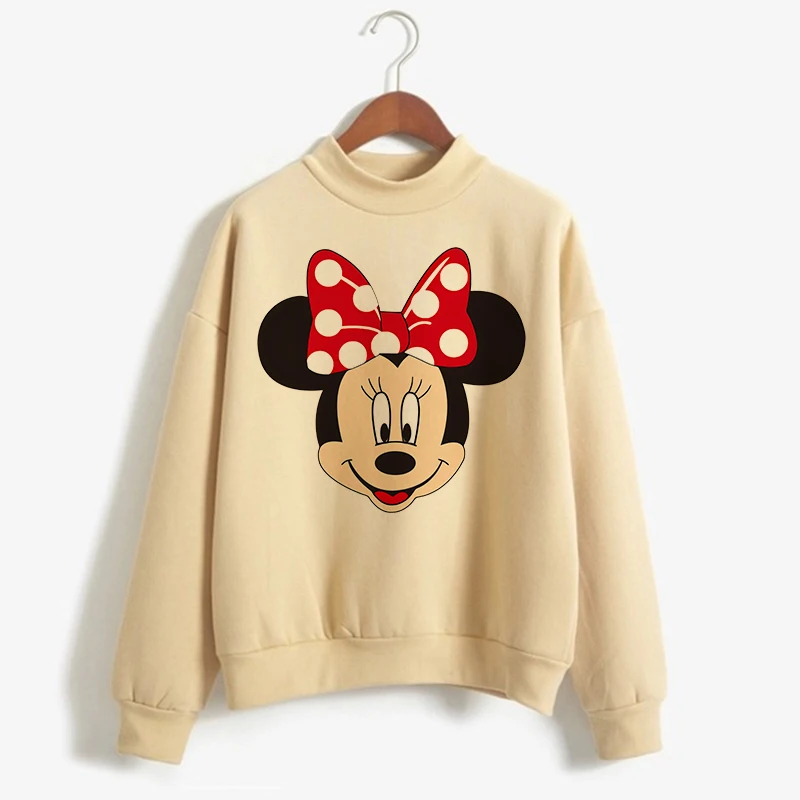 

Y2k Cool Sweatshirts Turtleneck Minnie Kawaii Cartoon Anime Sweatshirt Disney Mickey Mouse Hoodie Clothes Girl Boy Top Hoodies