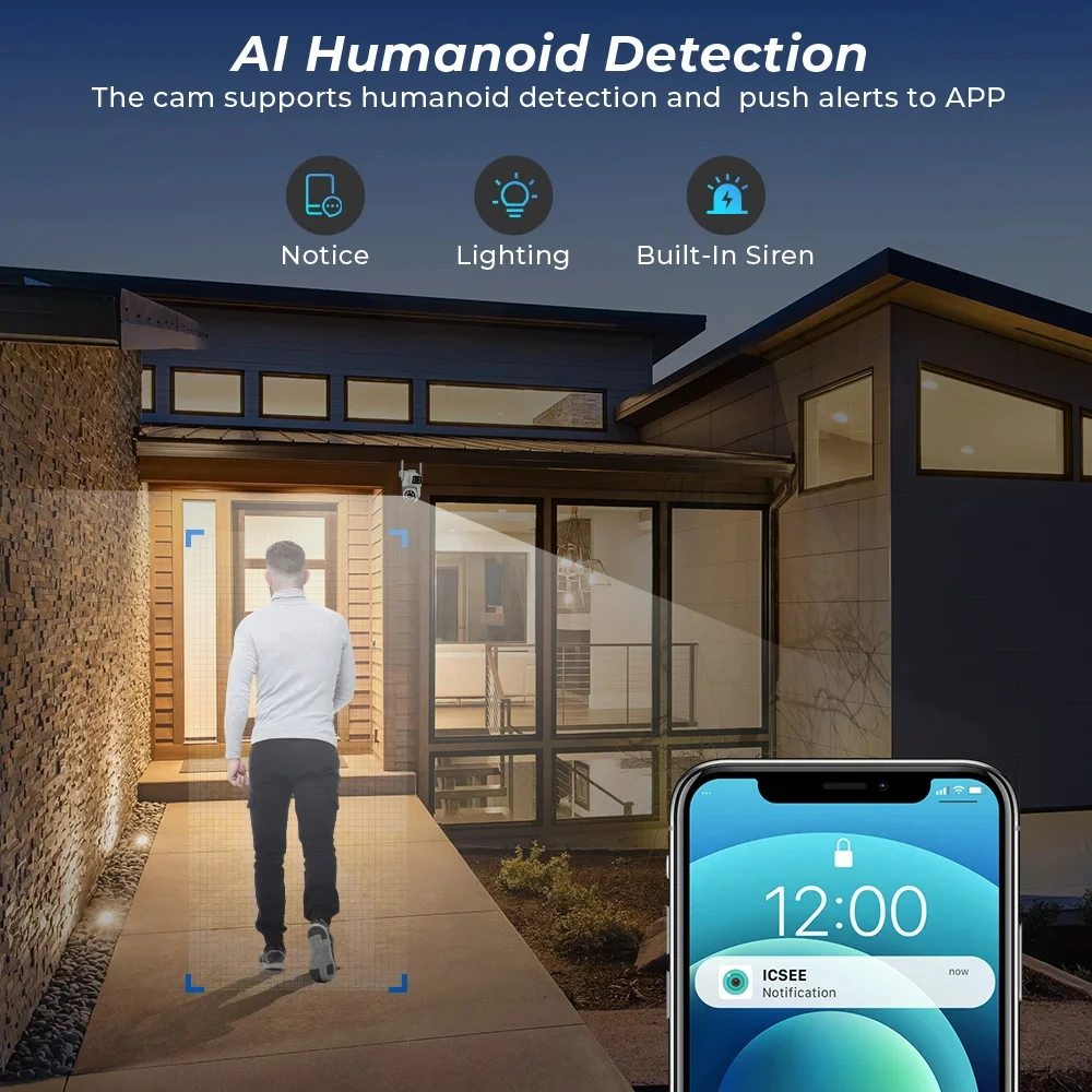   ī޶,  , 4X  , AI ΰ , ONVIF, ߿  PTZ IP ī޶, 4K, 8M