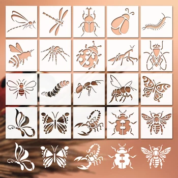 20PCS Insect Stencil Set 1