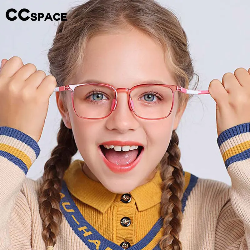 54671 Square Blue Light Blocking Glasses for Girl Optical Glasses Frame Boy Anti Glare Computer Eyeglasses Child Uv400 eyeglasses frames eyeglass frames square eyeglasses optical glasses