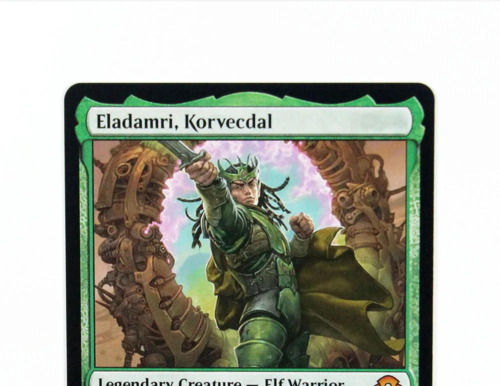 Eladamri Korvecdal Foil/Holo TCG Magical Proxy Black Top Quality Proxy Playing Cards Gathering Board Game Trading Cards game cards,collectible cards,anime trading cards