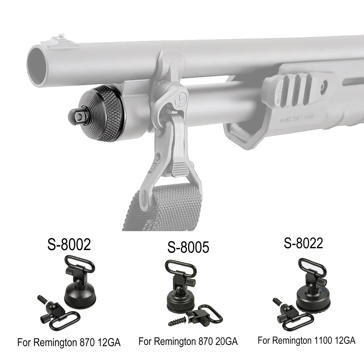 Sling Bracket Mounting Kit Remington 870 1100 Express 12GA 20GA Cover Swivel Base With Swivel Joint Sling Stud Mount Adapter sling swivel adapter