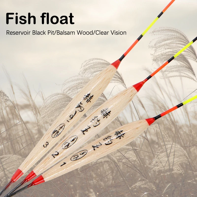 

1/10Pcs Wild Fishing Float Clear Vision Balsam Wood Fish Float/Drift Vertical Buoy For Reservoir Black Pit Angler Accessories