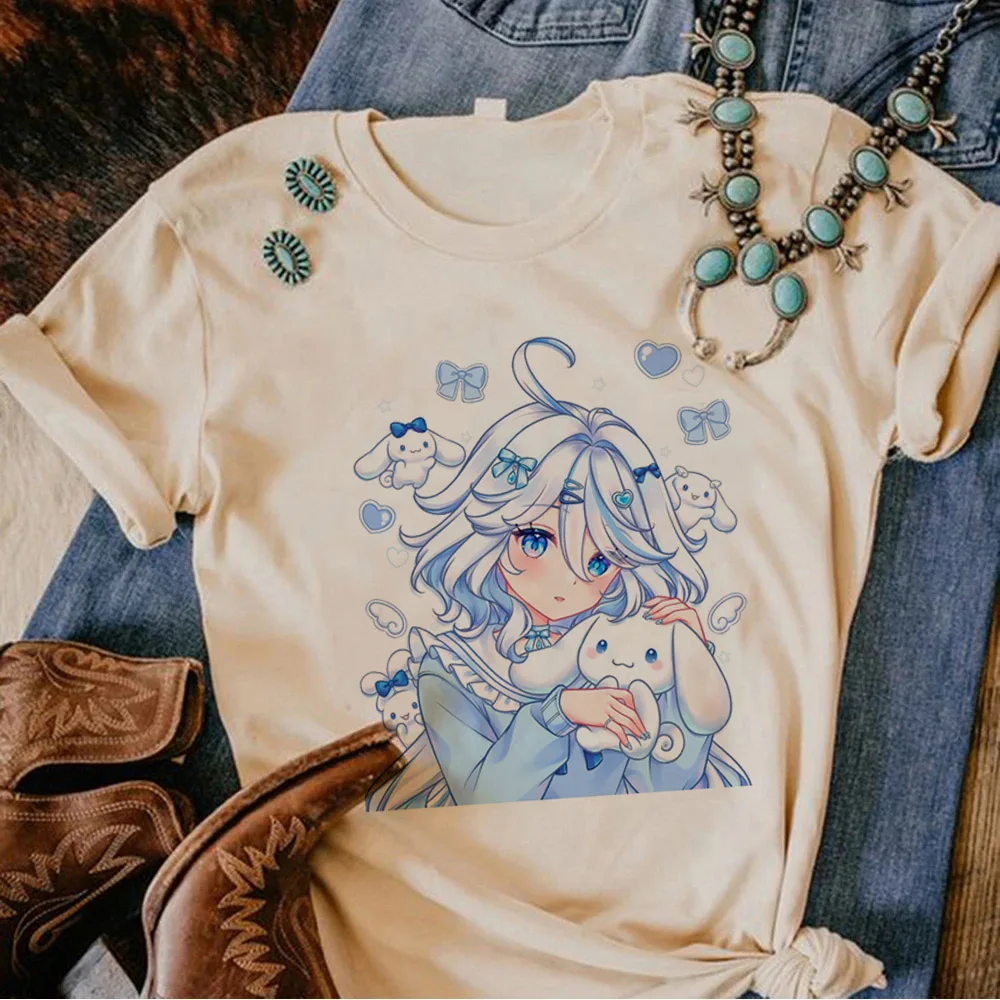

Furina tshirt women graphic summer tshirt girl Japanese anime y2k clothing