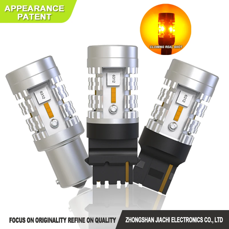 

JIACHI 50PCS High Power Auto Car 1156 PY21W BA15S Led Bulbs Reversing Light Turn Signal Lamp 3156 T25 7440 T20 12V 1860Chip 4SMD