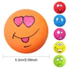6pc Latex Dog Squeaky Toys Soft Smiley Face Dog Toys Chewing Squeaky Toy Fetch Play Balls for Puppy Small Pets Dog Accessories 6