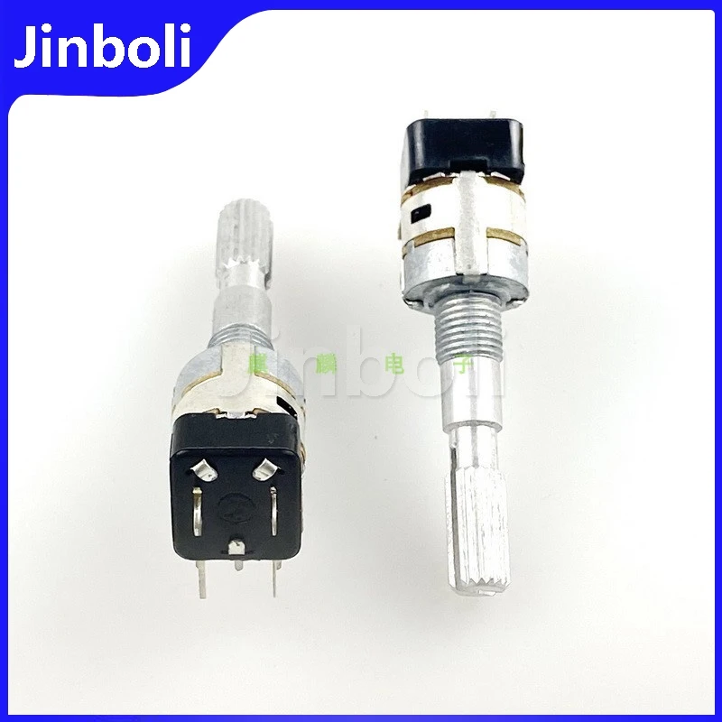 2PCS 12 Type Dual With Switch B50K Computer Speaker Volume Potentiometer 8Pins Flower Shaft Length 30mm