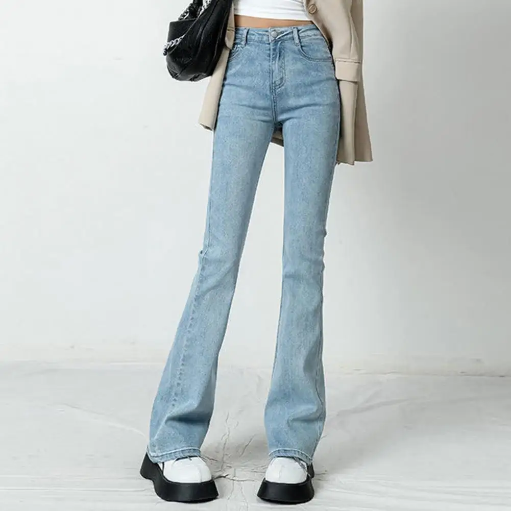 

2023 Fall New Women High Waist Boot Cut Jeans Fashion Slim Denim Flared Pants Street Casual Trousers S-2XL