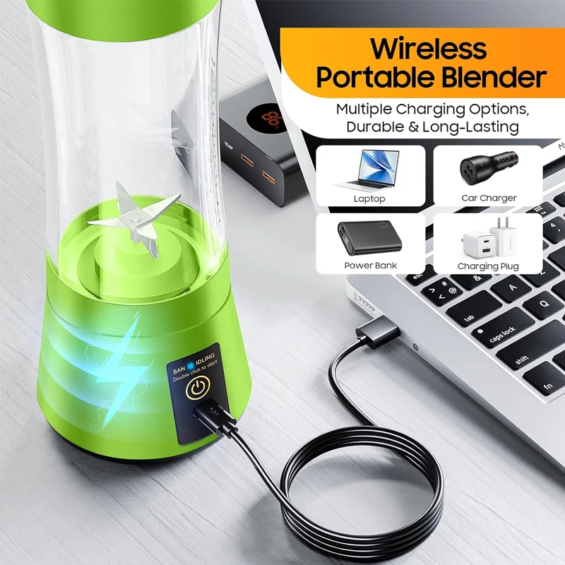 Portable Mini Blender Juice Maker USB Charging Residue Free Fresh Juice Healthy Milkshake Mini Juicer Suitable for Outdoor Use 5