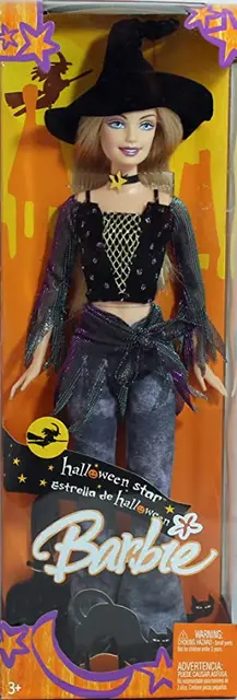 Barbie 12 Inch G5320 Halloween Star Doll with Magic Hat Limited Edition Collection Model Figure Kid Girls Holiday Gift Toy Set 2