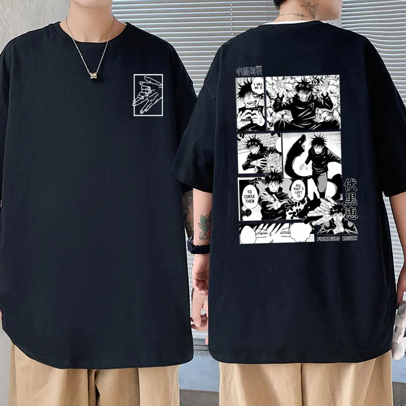 

Japanese Anime Jujutsu Kaisen Fushiguro Megumi Graphic Tshirt Men Women's Casual Teen Fashion T Shirt Male Manga Tees Streetwear