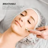 100 PCS Hair Caps 21 inch Disposable Non-woven Bouffant Hair Net Caps Elastic Head Cover Cap for Beauty Kitchen Food Salon Bath 5