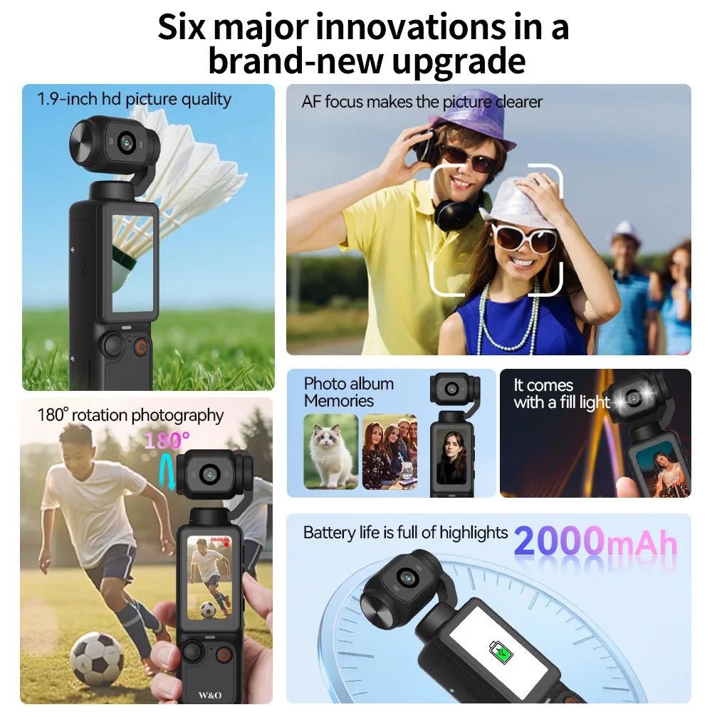 Caméra Action 4K 30fps Étanche Sport IP68 avec Accessoires