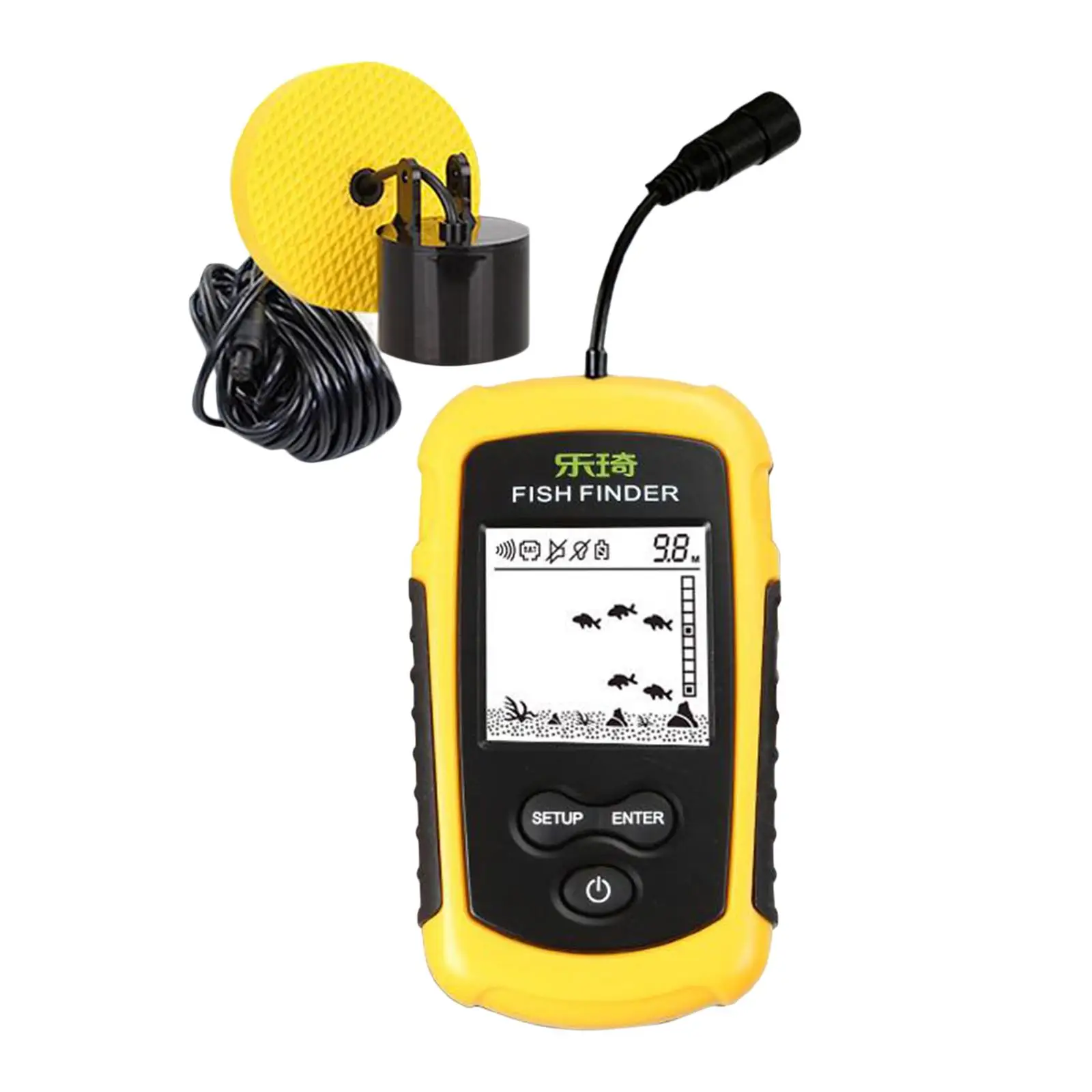 Fish s Alarm Portable Sonar LCD Fishing Lure Bait Sounder Carp
