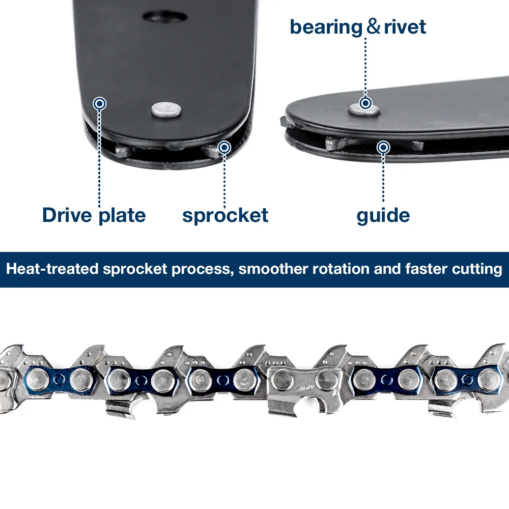 12-Pack 4/6" Chains,Home 4/6" Mini Chainsaw Accessories (Guide/Chain) Replacement Chains For Cordless Pruning Saws,Cutting Tools 4