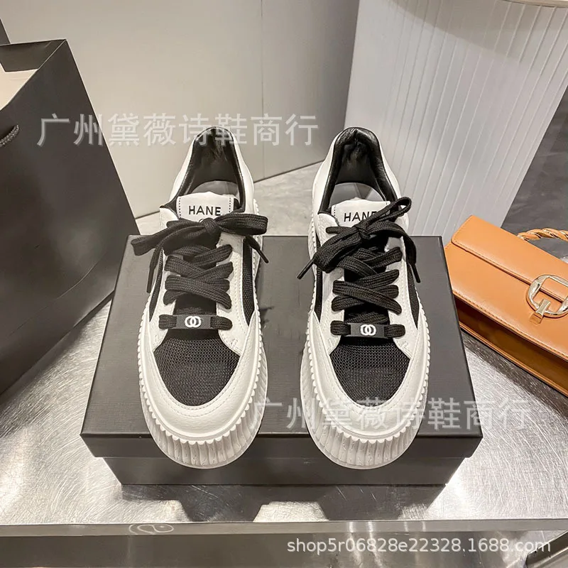 Spring and Summer Couple's New Thick Soled Height Increasing Fashionable and Comfortable Slim Strap Casual Sports Shoes 3