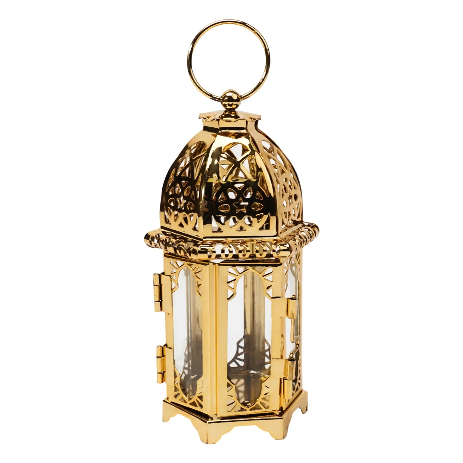 1pcs Romantic Candle Holder Tealight Holder Handicraft Ornaments Indain Moroccan Style Iron Tonal Large Tall Glass Lanterns