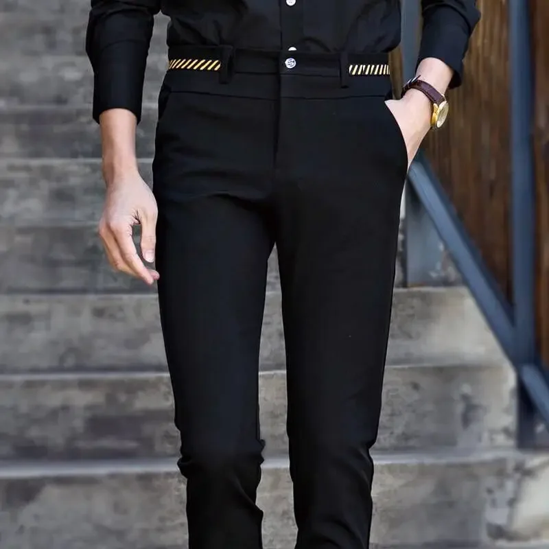 Men Pants Stretch Pants Business Pants Suit Pants Black Suit Pants for Men Spring and Autumn Stretchy and Non-Ironing Office Trousers Slim Fit Formal Pants for Men Dress