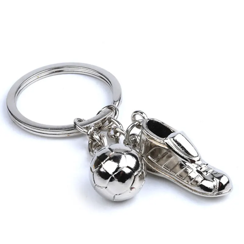 

20Pcs Metal Football Soccer Shoes Badminton Pendants Trendy Sports Series Keyring Creative Gift
