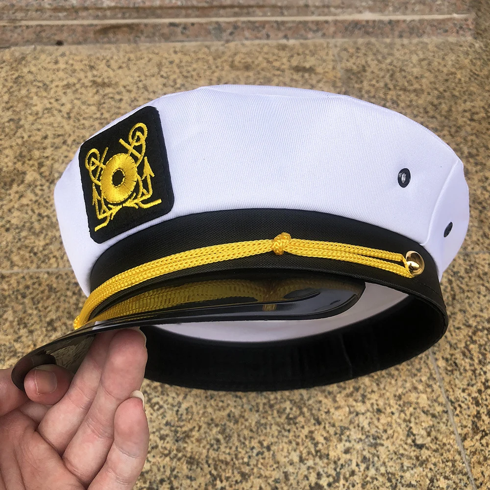 Erwachsene Boot Schiff Matrose Kapitän Kostüm Hut Yacht Militär Hüte Verstellbare Kappe Navy Marine Admiral Für Männer Frauen Kleid Zubehör – Detail 4