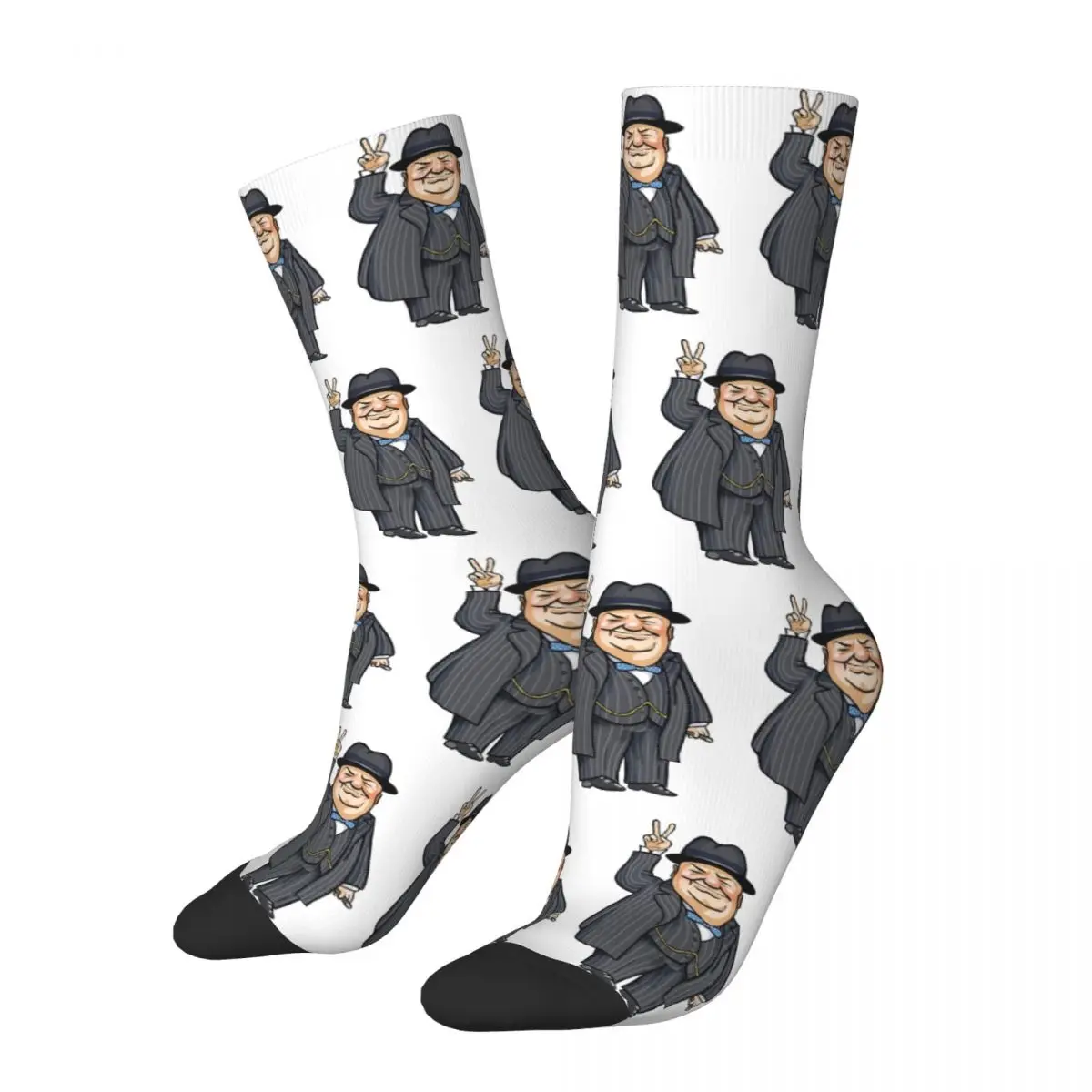 

Winston Churchill Socks Harajuku Sweat Absorbing Stockings All Season Long Socks Accessories for Unisex Gifts