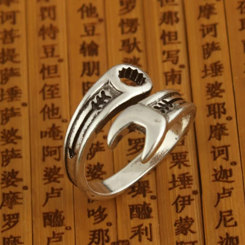 

New Fashion Personality Retro Wrench Opening Adjustable Size High Quality Metal Ring Men's Hip Hop Rock Party Jewelry Gift