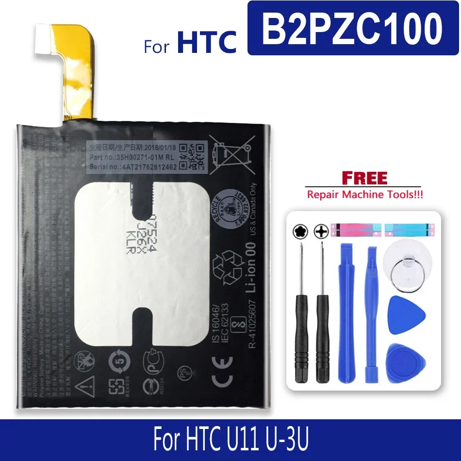 Batteria 3000Mah Per Htc U-3U U11 Numero Di Tracciamento Della Fornitura