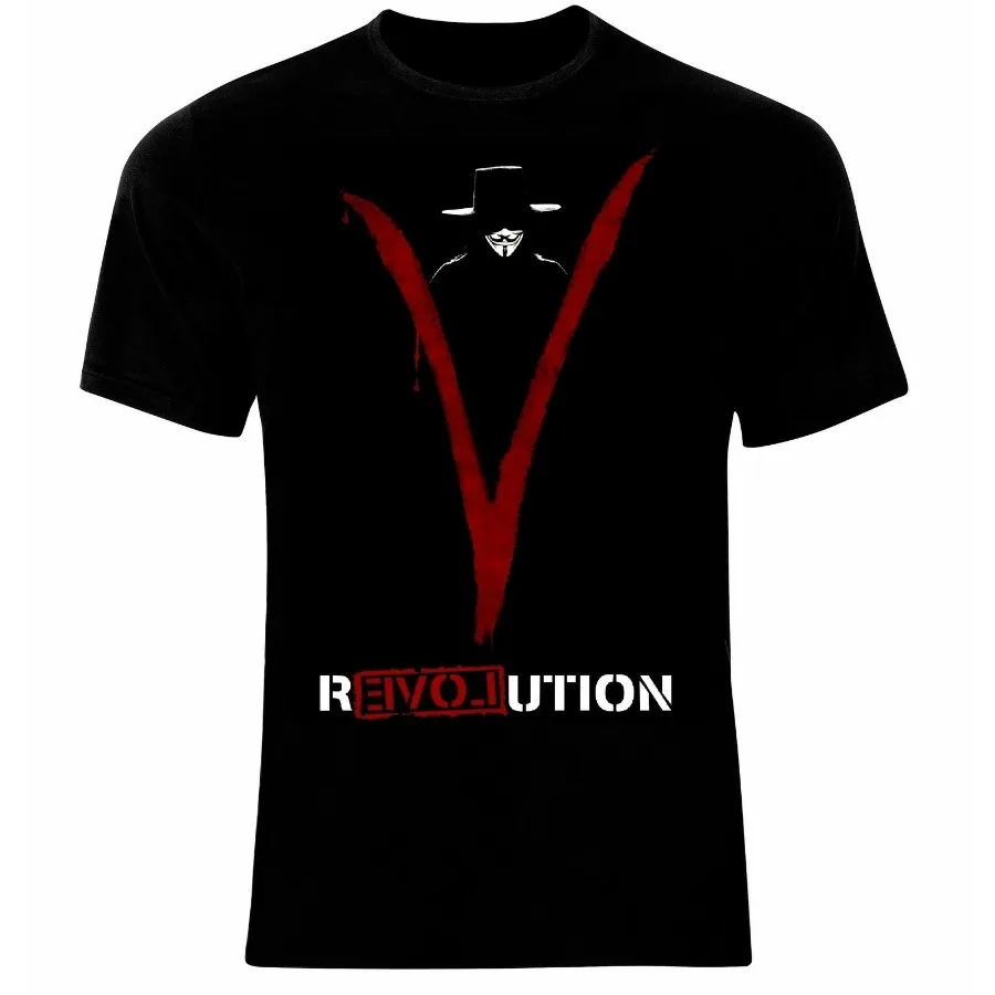 Anonymous V for Vendetta Revolution T-Shirt. Summer Cotton Short Sleeve O-Neck Mens T Shirt New S-3XL 4