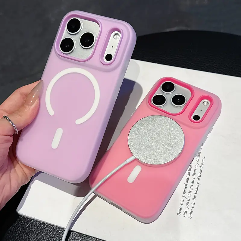 Original Candy Color 2IN1 For Magsafe Wireless Charging Case For iPhone 17 16 15 14 13 12 11 Pro Max 16PLUS 17AIR Magnetic Cover - Image 4