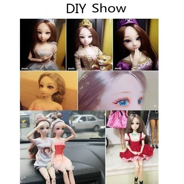 30cm Fashion Beautiful Girls Doll 3D Eyes Princess Babi Dolls Plastic DIY Dolls for Girls 20 Joint Doll Model BJD Doll 2