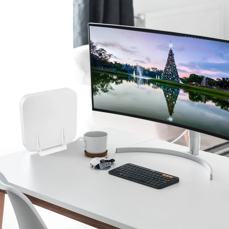 Staffa In Acrilico Per M1 Host Mac-Mini Desktop Stand Tv Box Storage Rack M1 Host Desk Supporto Di Raffreddamento Telaio Di Supporto Della Base